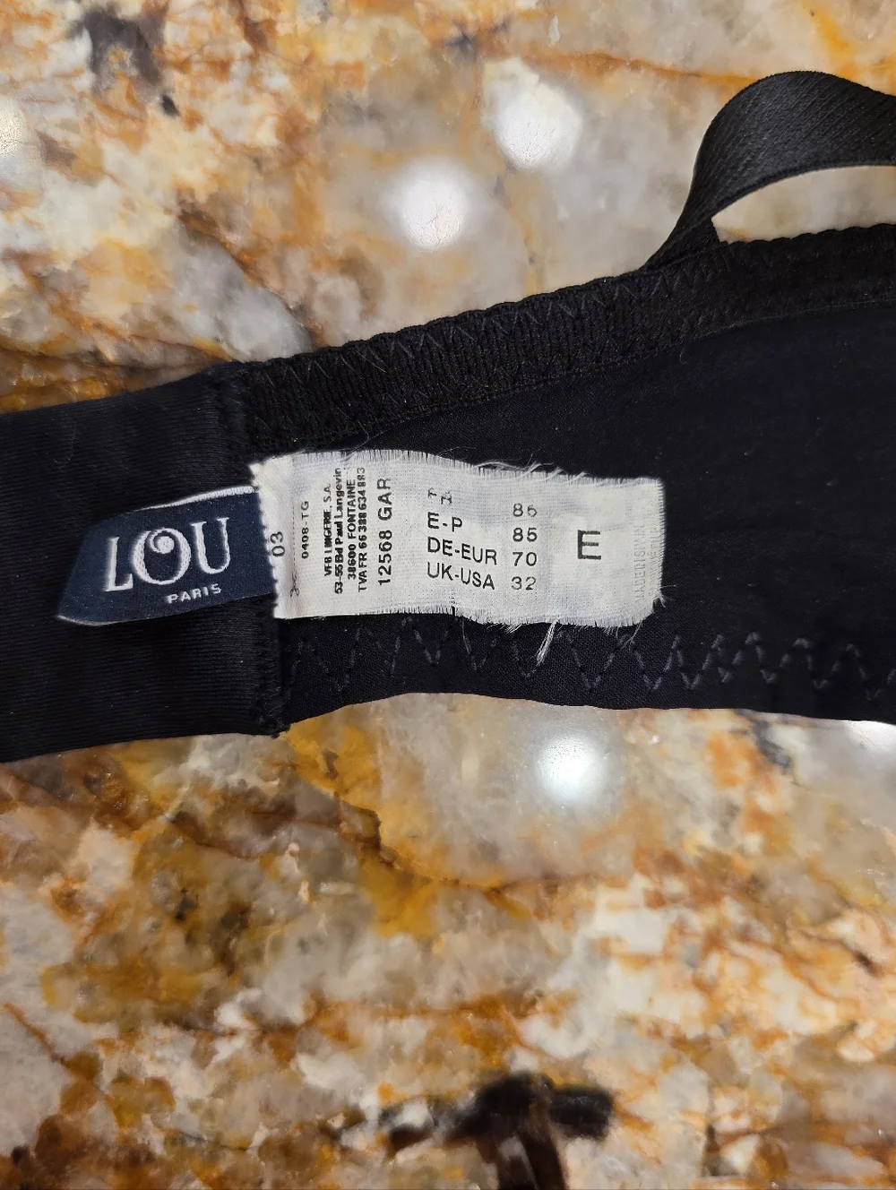 LOU Paris Underwire Bra 2 Pieces 32E Tan Black - Picture 9 of 9